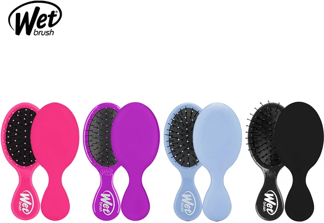 웻브러쉬 미니디탱글러헤어브러쉬, 스카이, 1개 - 쿠팡