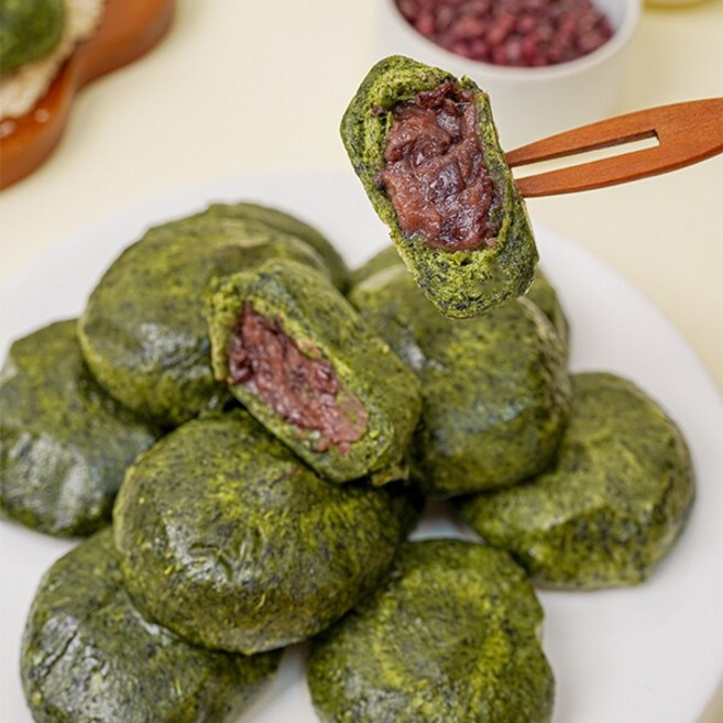 [푸드맛남] 강원도 정선 수리취 찹쌀떡 1.5kg 30개 (선물상자), 50g