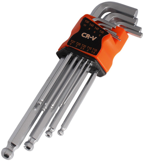 ITL 육각볼렌치 L렌치 세트 롱 9pcs, 1개