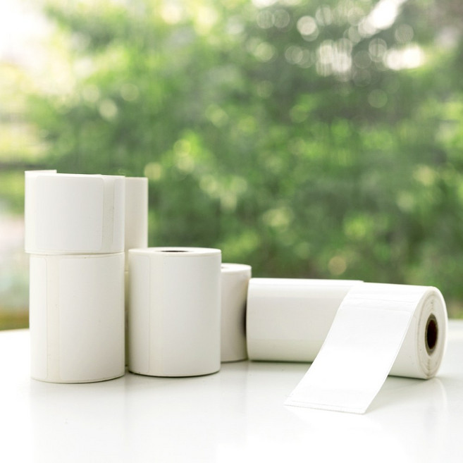 루아즈 휴대용 블루투스 라벨기 네임 스티커 라벨 프린터 (추가옵션), A-15 화이트 사각 50x80mm, 1개입, A. 화이트 사각 라벨지