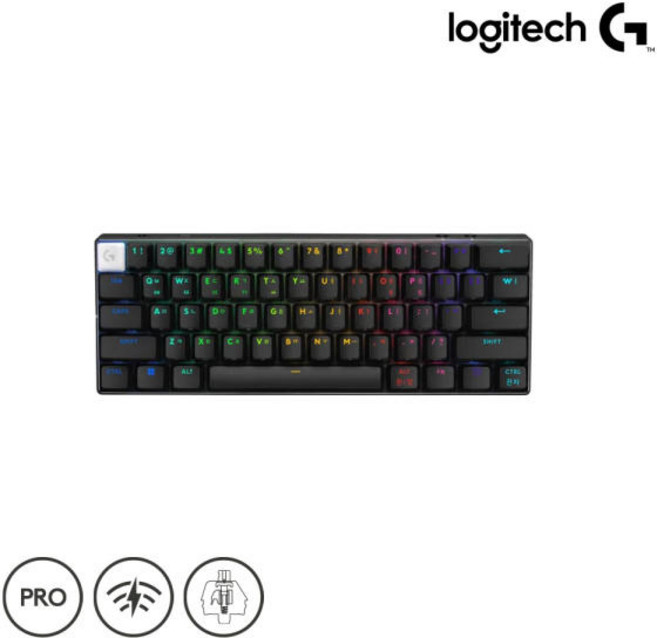 로지텍 PRO X 60 LIGHTSPEED 게이밍 키보드, 블랙 택타일, YR0090, 갈축