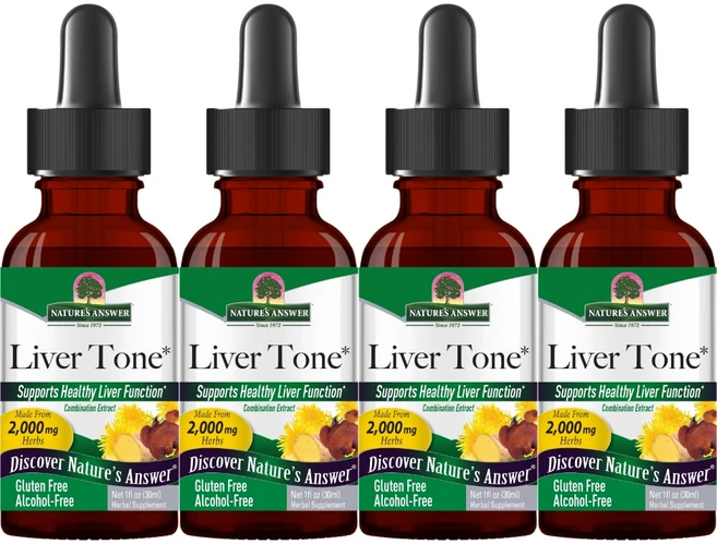 네이처스앤서 고흡수 리버 톤 2000mg 액상 액체, 4개, 30ml - 쿠팡
