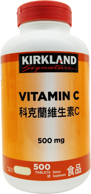Kirkland 科克蘭維生素C 500毫克, 1個, 500顆