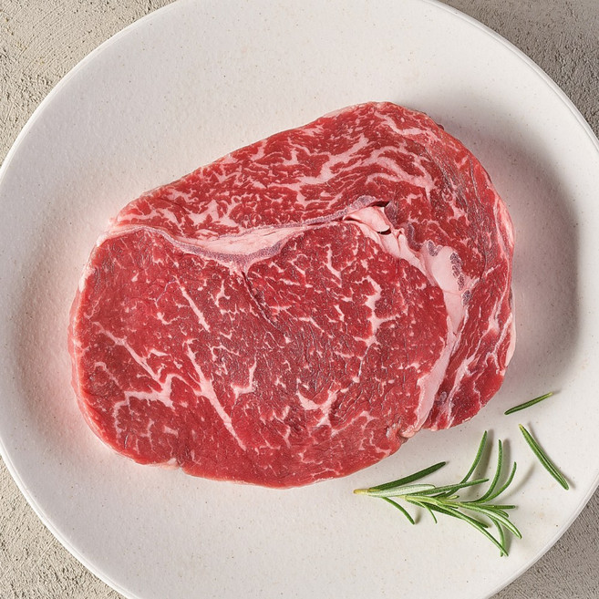 도담우 국내산 꽃등심 소고기 구이 립아이 스테이크 (와사비솔트 증정), 200g, 1개