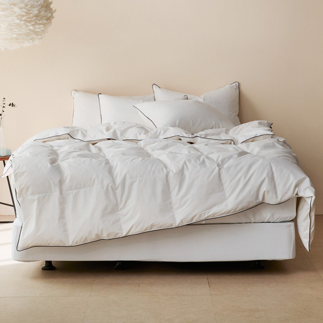 라뽐므 화이트 코튼 구스이불 사계절용 0.8kg SS