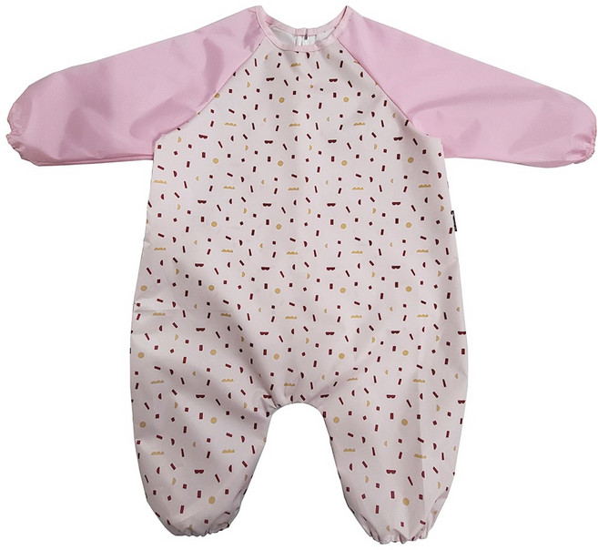 플리에 엉덩이 무봉제 방수 전신 미술가운, 연핑크