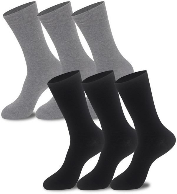 발렌티노크리스티 순면 100% 남성 구두 정장 무지 장목 양말 6켤레 set 흡습 속건 기능성 순면