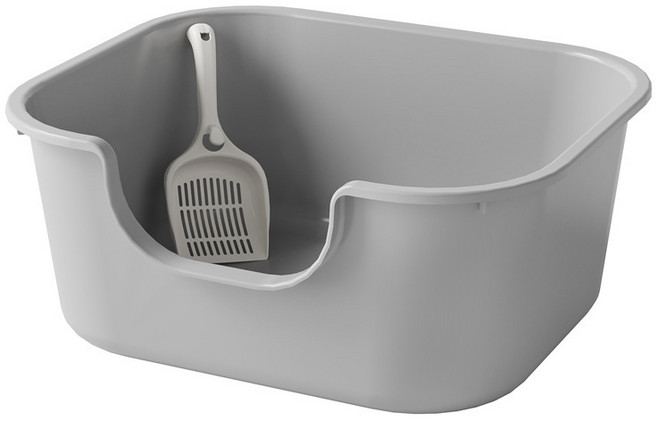 랜보어 고양이 소프트컬러 화장실 세트, 그레이, 1세트