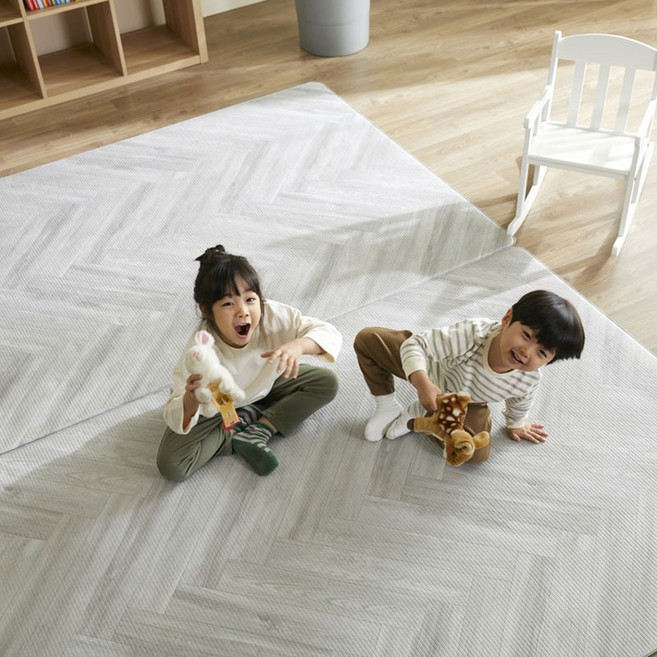 Kormat PVC 거실매트 놀이방매트 200x140x.1.2cm 모던층간소음방지매트 유아매트 카페트매트 장판, 모던 헤링본, 1개
