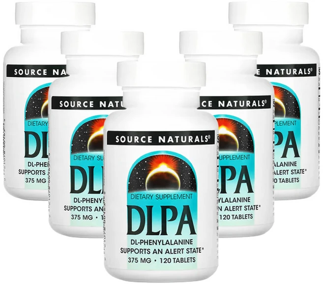 소스네츄럴스 DLPA 375mg 120, 5팩, 120정 - 쿠팡