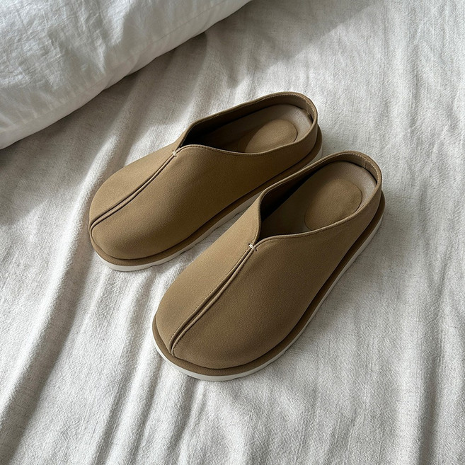 베이직바이블 남자 수제화 어그 스웨이드 뮬 슬립온 슬리퍼 슈즈(2color)