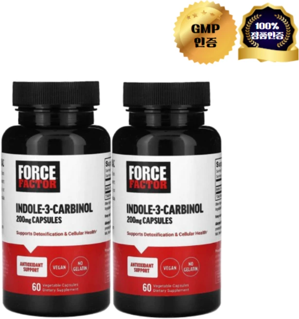 포스팩터 인돌3카비놀 Indole3 Carbinol 카르비놀 200mg 60캡슐 2개, 2, 60정 - 쿠팡