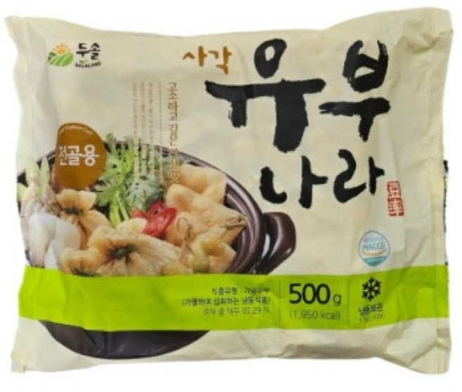 두솔 유부나라 사각유부, 500g, 1개