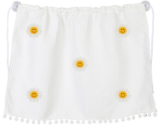 이플 차량용 흡착식 햇빛가리개 커튼형 뒷좌석 커튼, 1개, 02선플라워