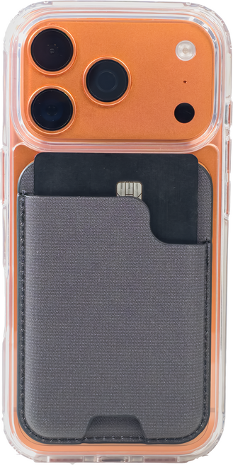 isee아이시맥세이프 강력자석4000가우스 카드2장 수납거치대 카드지갑, 1개, 테크우븐 블랙