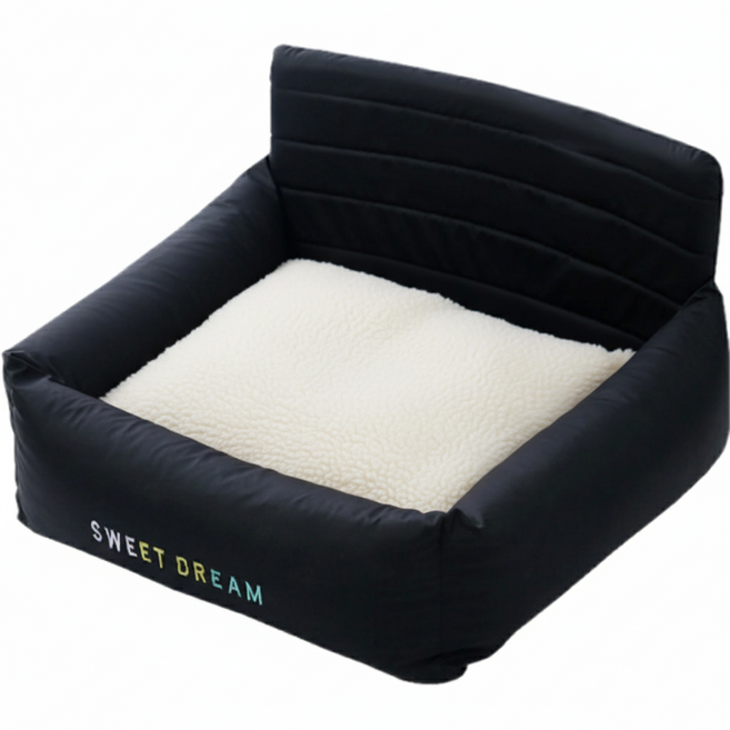 FUMEIN 겨울 사계절 쿨앤웜 펫 카시트, 1개, 블랙