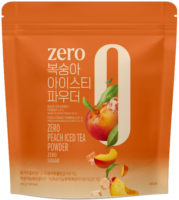 네이쳐티 zero 복숭아아이스티 파우더, 500g, 1개입, 1개