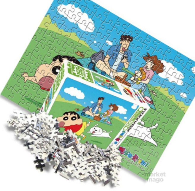 마켓마고A 짱구직소퍼즐150 가족소풍 직소퍼즐만들기