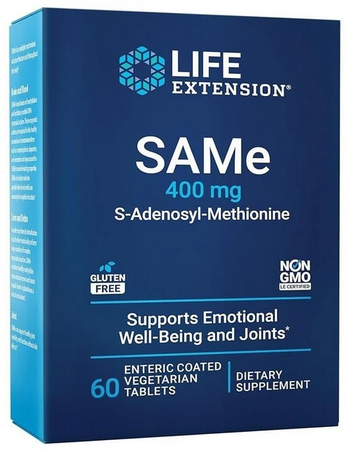 라이프익스텐션 Life Extension SAMe S 아데노실 메티오닌 400mg 60정 영양제, 1개 - 쿠팡