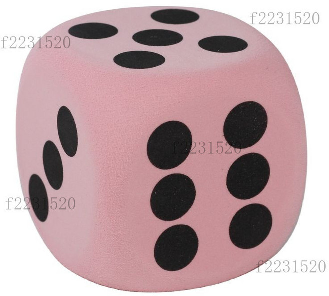 EVA泡沫大骰子 趣味色子, 1個, 粉紅色 泡沫骰子1顆