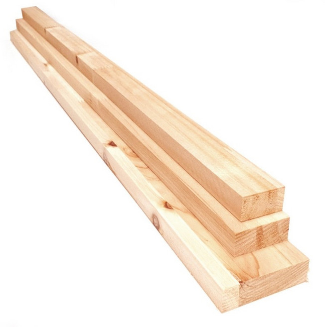 아이베란다 삼나무 집성목 18T 패널 각목 몰딩 각재, 60X800mm, 연한갈색