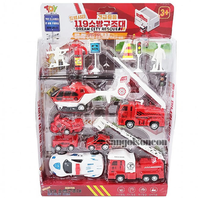 나오유 소방차 119구조대 자동차 선물, 1개, 상세페이지 참조