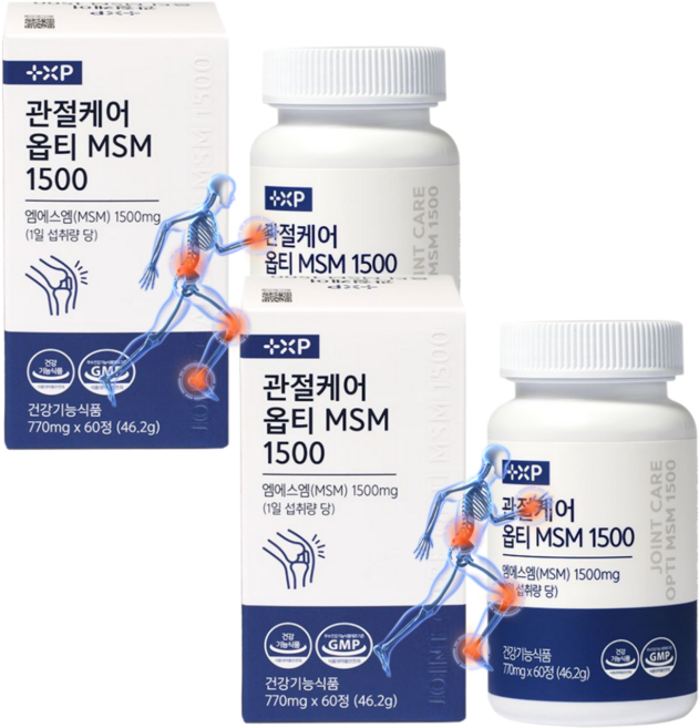 김연자 관절보궁 정품 호관원 프리미엄골드 알약 효과 옵티MSM 식이유황 무릎관절영양제, 2박스, 60정