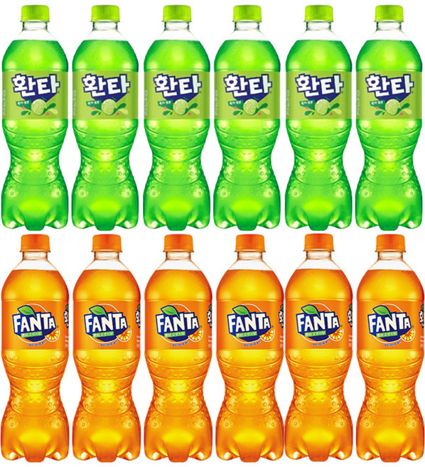 [드링킹] 환타 오렌지 600ml 6개 +환타 멜론 600ml 6개, 12개