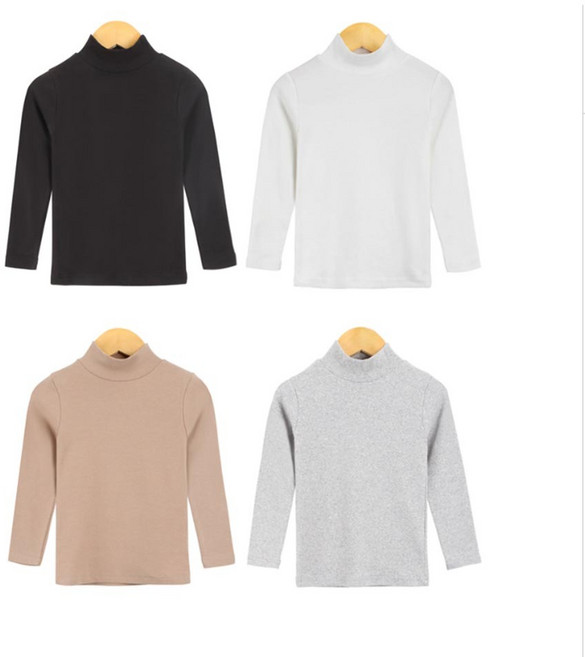 아동 목폴라 반목티 긴목티 키즈 면스판 목티셔츠