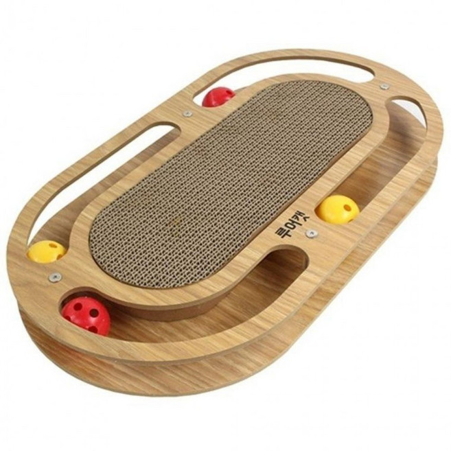 애묘 장난감 루어캣공방 플레이볼 우드 (트랙), 1개