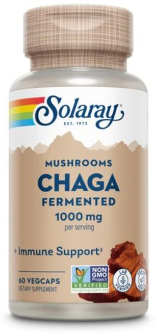솔라레이 발효 차가 버섯 1000mg | 건강한 기능 지원 SOLARAY Fermented Chaga Mushroom 1000 mg | Healthy Immune Function, 60개(1팩), 1개, 60정 - 쿠팡