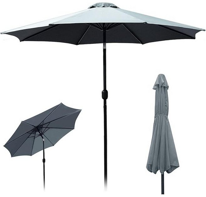 대형 파라솔 정원 야외 가든 파출소 자외선 차단 우산 270cm, 그레이