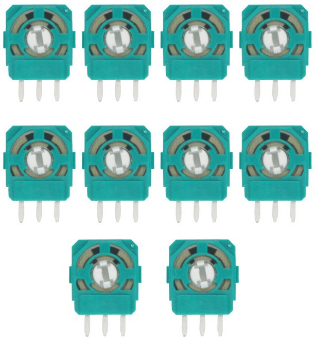 컨트롤러를위한 10pcs 3D 아날로그 조이스틱 전위차 교체 팩, 10개, 한개옵션0