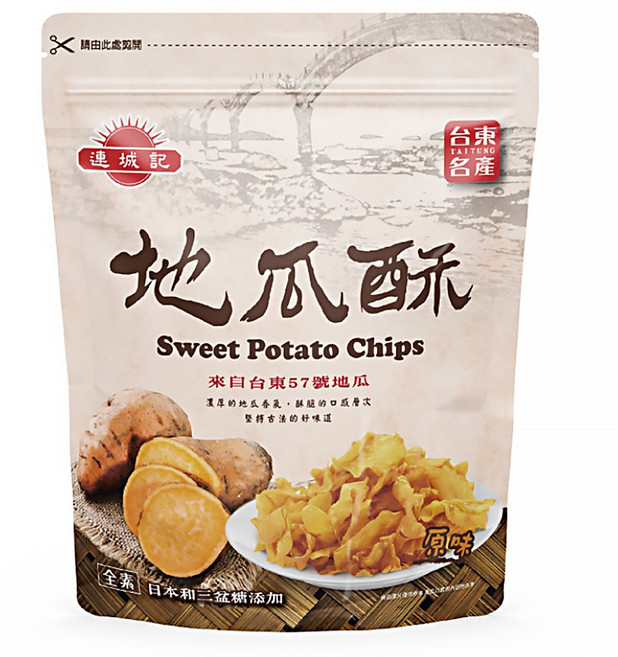 連城記 地瓜酥 原味, 1包, 140g