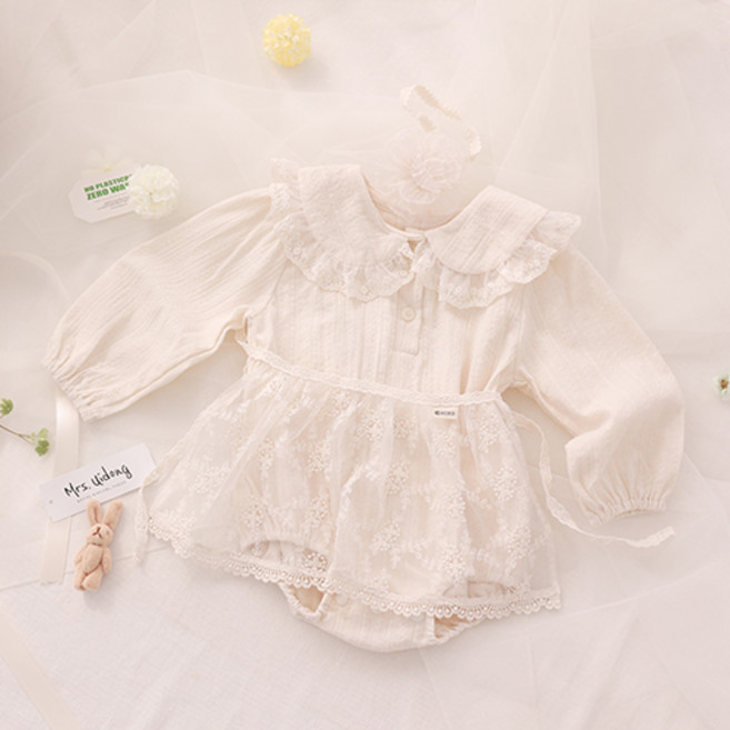 [출산백일선물]우이동금손 아이린 레이스 카라슈트 3종선물세트 (선물포장)