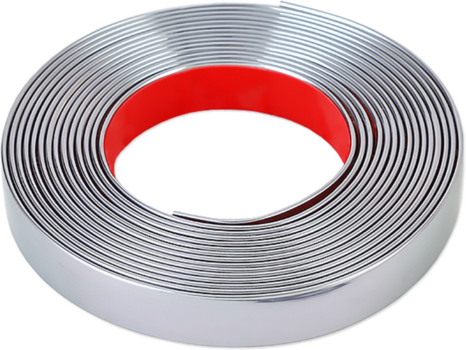 리빙로드 포인트 PVC 접착식 몰딩 띠 테이프, 실버