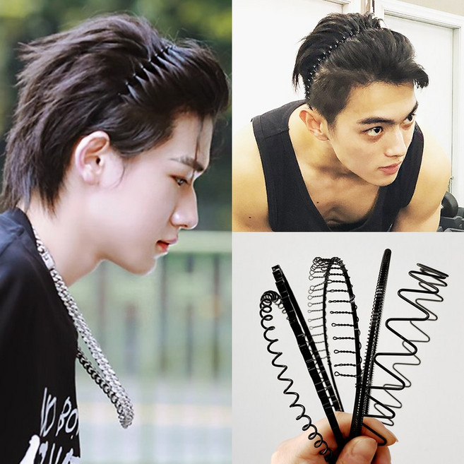 미다미 [아크릴5종세트/ 스틸5종세트] 잔머리고정 헤어밴드 머리띠(2타입)