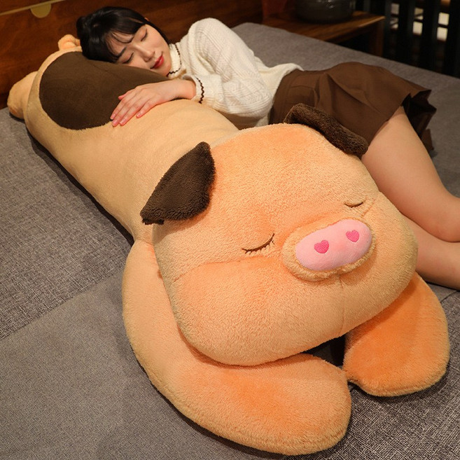 도림 귀여운 돼지 삼형제 인형 안고자는 바디필로우, 나근나근, 브라운