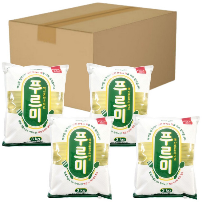 [미담채] 푸르미 조미료 BOX 3kg, 4개