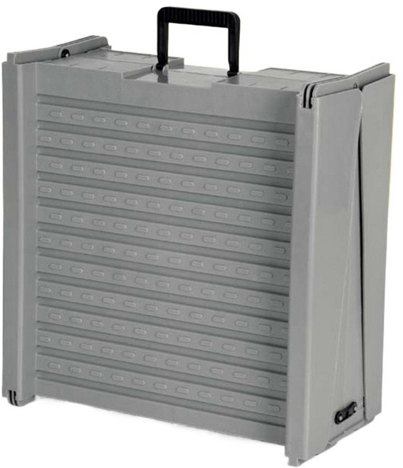 강아지용 접이식 차량 경사로 미끄럼 방지 러그 표면 휴대용 강아지 중대형견용 긴 탑승용, 1개, 그레이