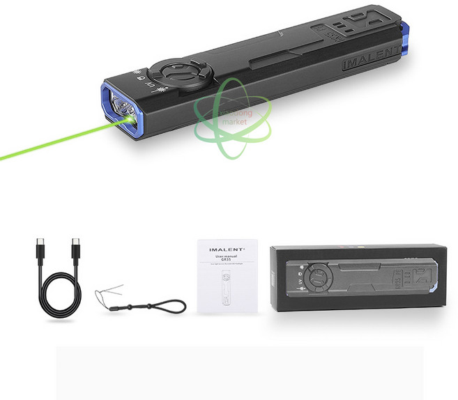IMALENT GR35 초강력 아웃도어 손전등 레이저 충전식 휴대용 EDC 랜턴 2800루멘 그린레이저, 02 green