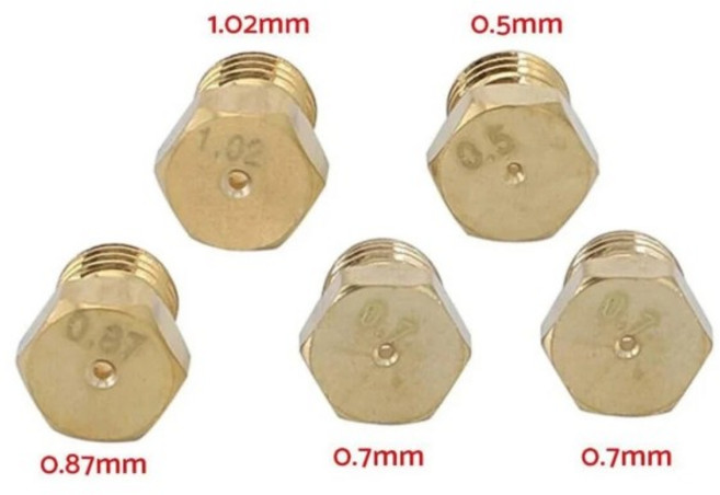 5PCS LPG 가스 프로판 호브 범위 세트 조리기구 스토브 가스렌지 용품 인젝터 부품 키트 버너 변환 제트 노즐, 01 CHINA, 1개