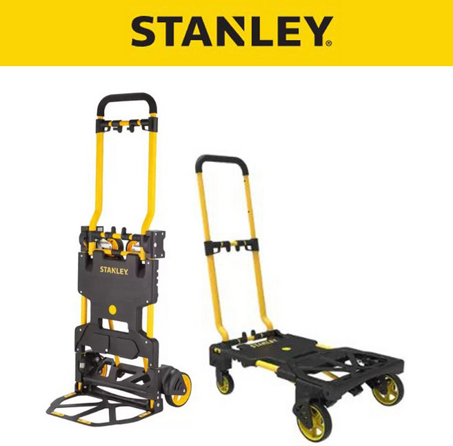 [코스트코] 2시이전주문당일발송/스탠리폴딩핸드트럭(변환 가능한 2-in1 ) 적재70kg ~137kg /3단높이조절 /가벼움 / 접이식 휠플랫폼 겸용 핸드트럭, 1개