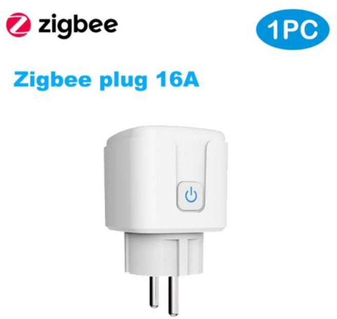스마트플러그 AXUS 지그비 소켓 플러그 EU 16A 어댑터 전원 모니터 스마트 소켓 앱 리모컨 투야 스마트 알렉사 구글 홈 어시스턴트용, 1) zigbee plug 1pc