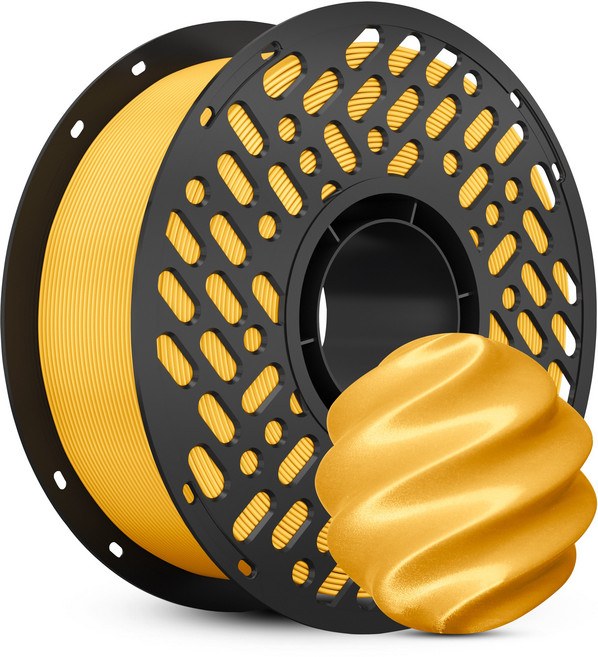 CaiLab PETG 3D 프린터 필라멘트 1.75mm 1kg 고인성 친환경 소재 | 뱀부랩 3D 프린터(P1S P2S A1등) 호환, 골드, PETG 1KG