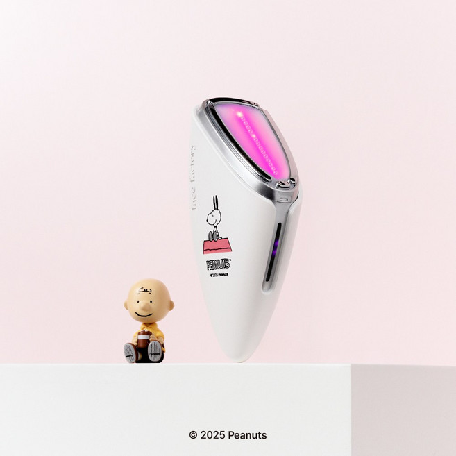 페이스팩토리X스누피 얼굴 마사지기 홈케어 피부관리기 셀라이너, 화이트, FF-11_S