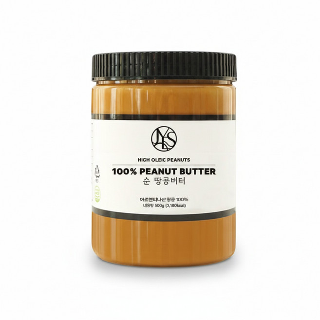 2개 순 땅콩버터 무첨가 100% 크리미 500g + 크런치 500g 총 2통