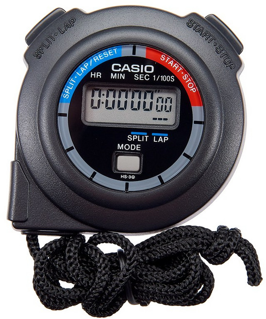 카시오 초시계 HS-3C 스포츠 레저 스톱워치, 1개