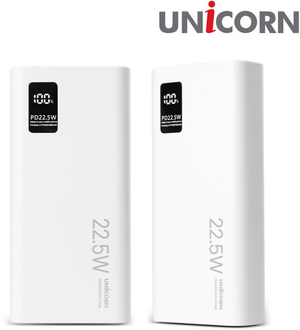 유니콘 PD-20000M 대용량 보조배터리 20000mAh 22.5W PD, 1개