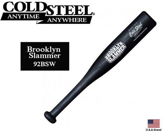 Cold Steel Brooklyn Slammer 19吋塑鋼實心棒球棒 CS92BSW, 1個